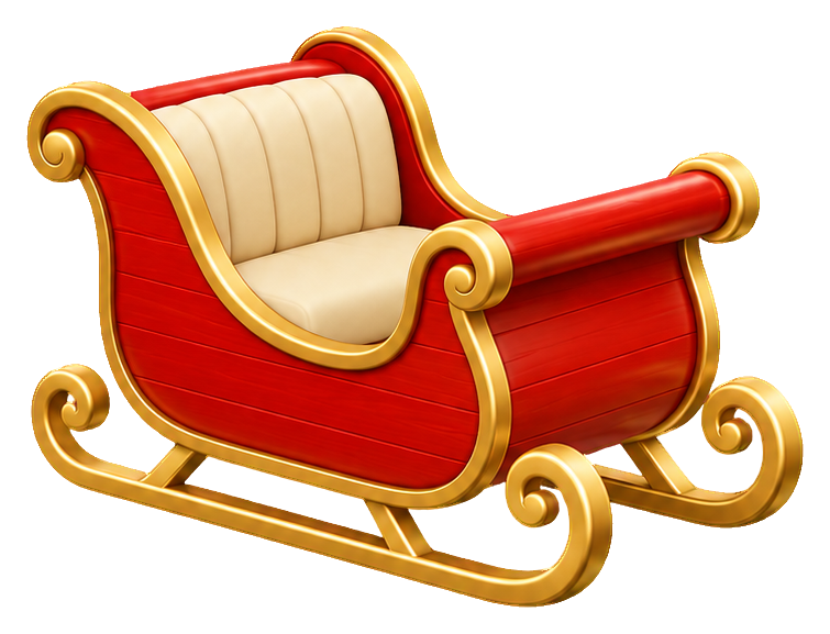 Preview for 3d Christmas Santa Sleigh