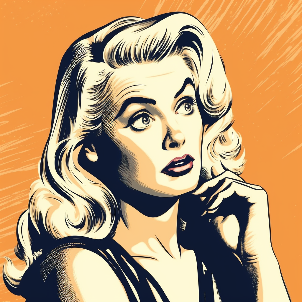 Preview for Vintage-glamour-portrait-illustration-vintage-meme-background-f56db