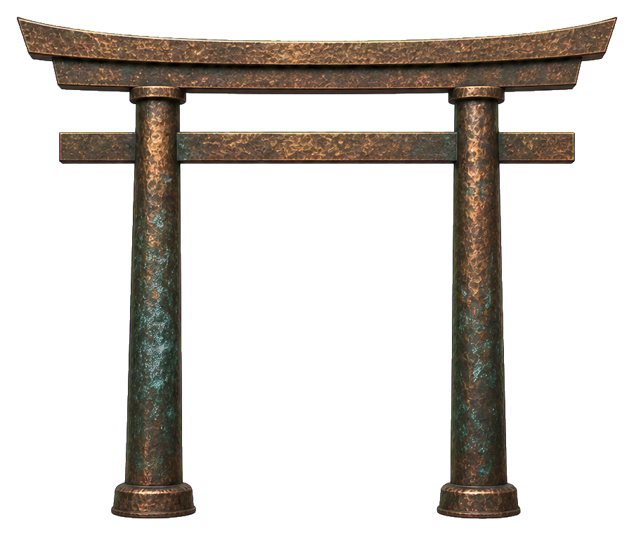 Preview for Hammered Bronze Torii Gate Sticker