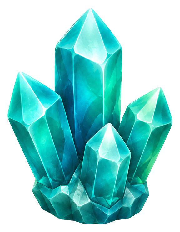 Preview for 3d Gem Treasures Teal Crystal Cluster