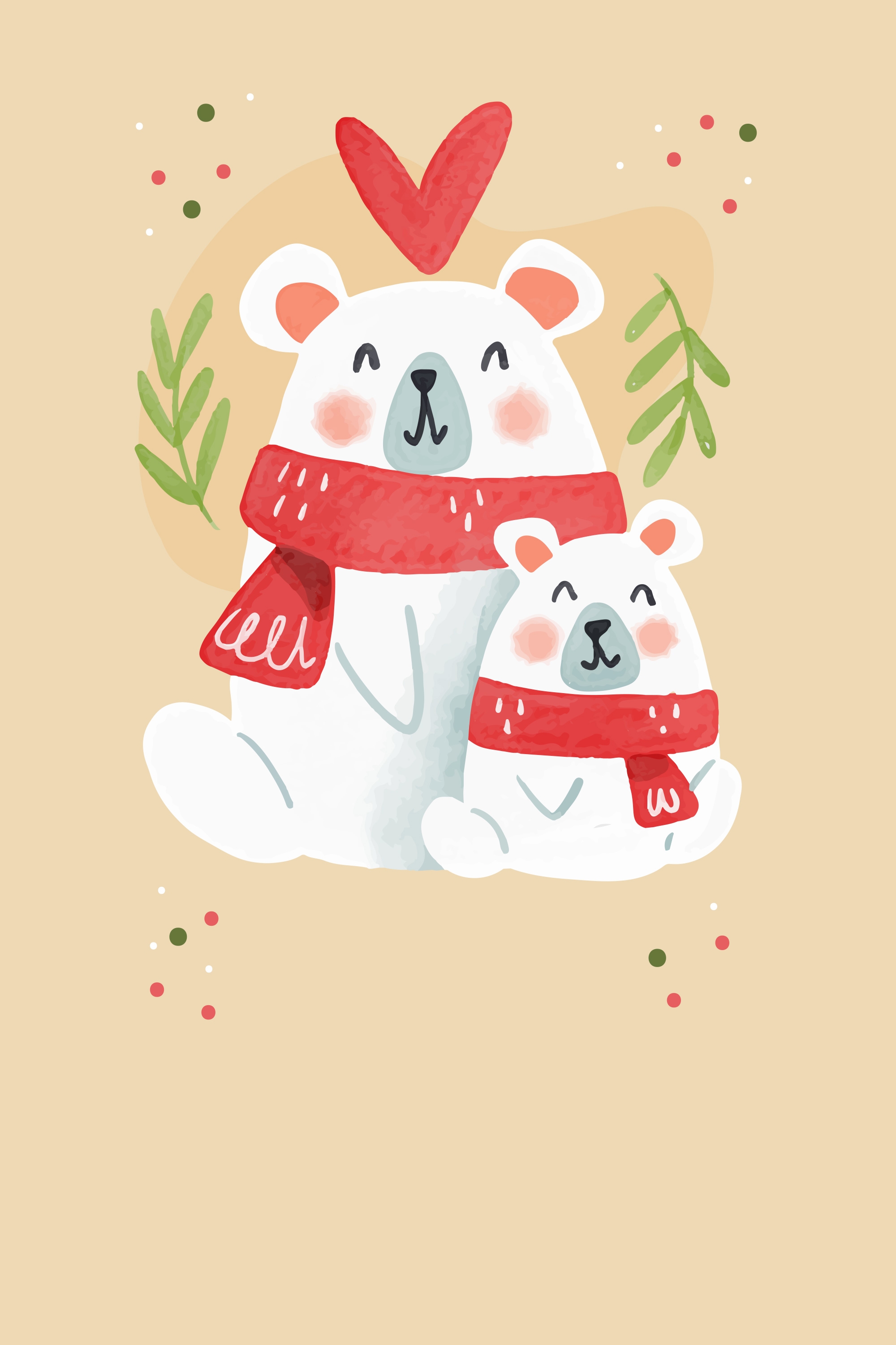 Preview for Polar-bears-winter-illustration-christmas-background-d72ab