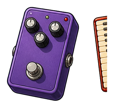 Preview for Purple Guitar Pedal Sticker