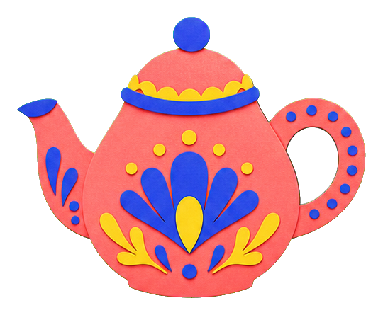 Preview for Red Teapot Sticker Inspired By Matisse
