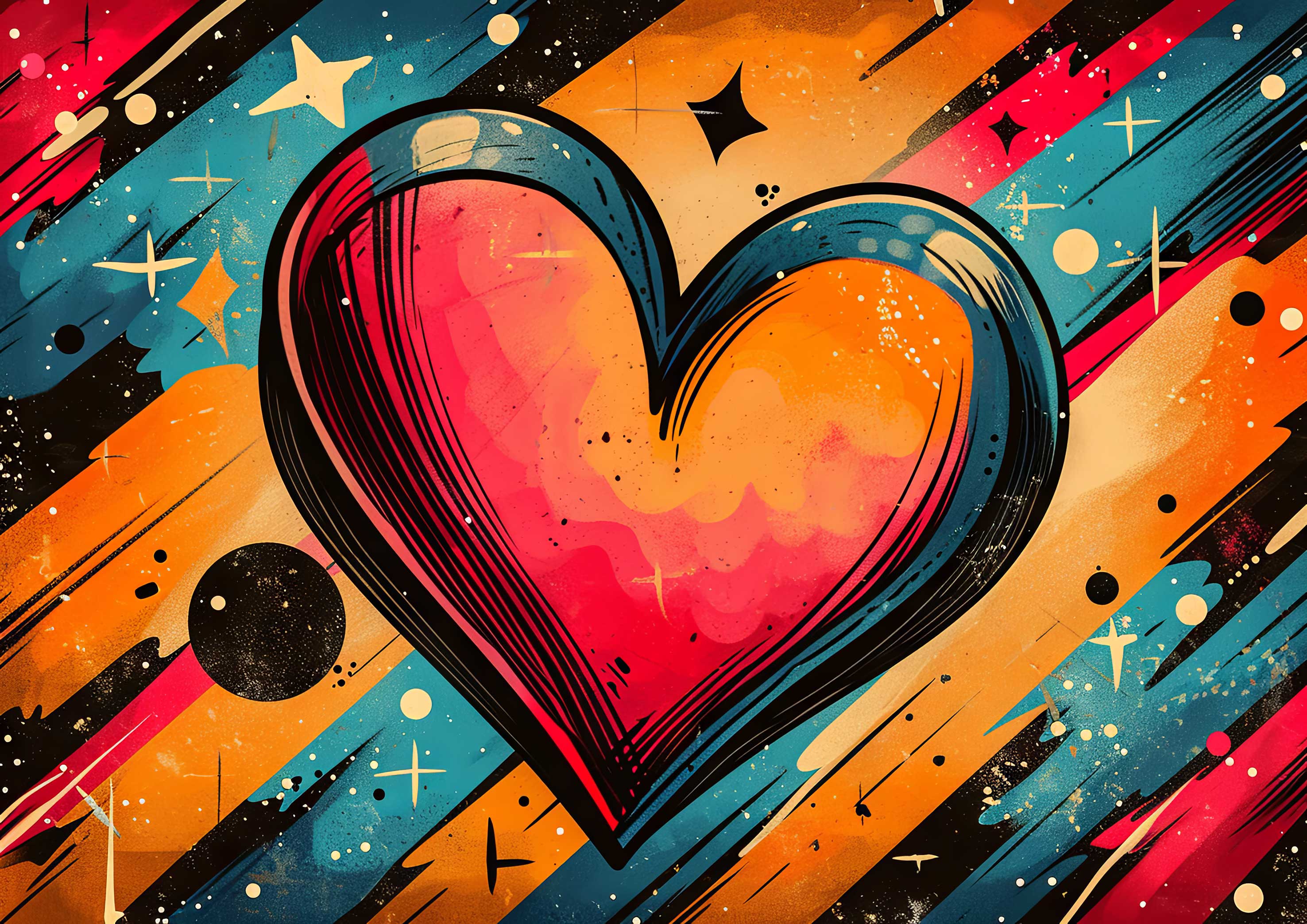Preview for Vibrant-heart-art-design-love-background-034f4