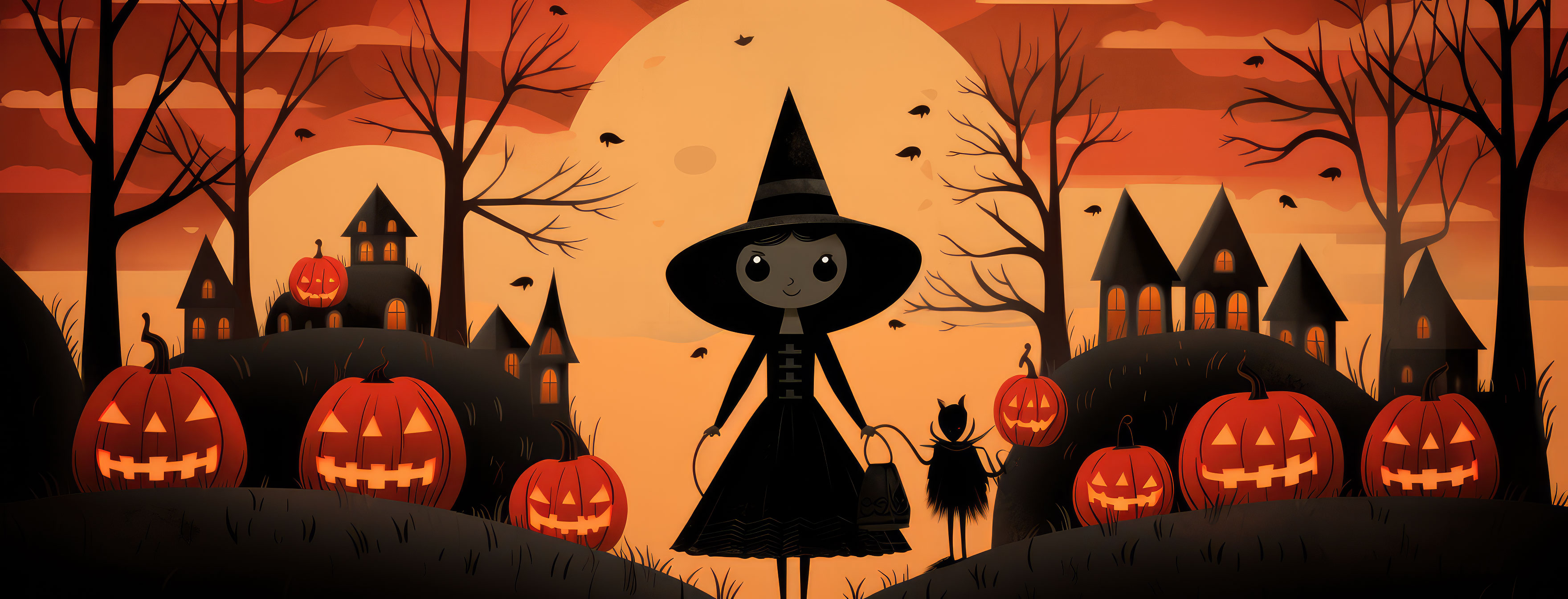 Preview for Halloween-witch-scene-halloween-cover-background-7058f