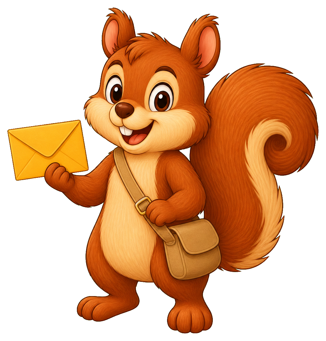 Preview for Courier Squirrel Sticker