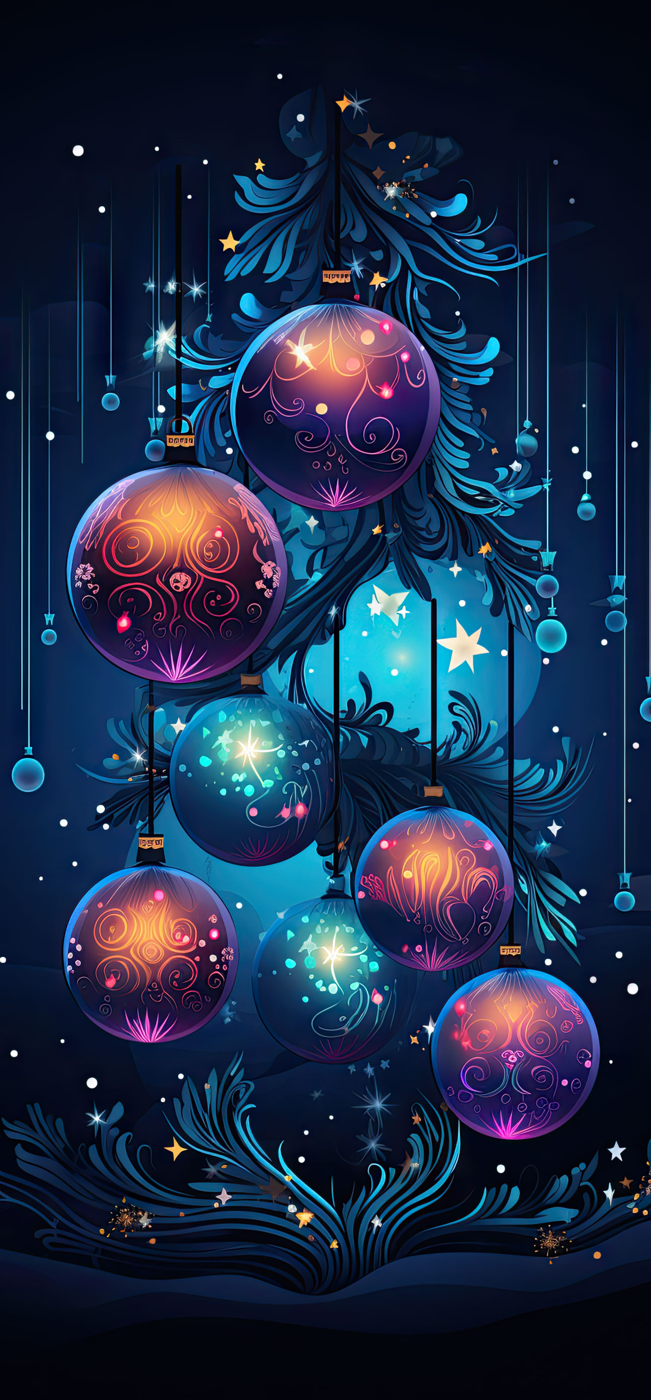Preview for Christmas-ornaments-decorations-christmas-phone-background-75ffb