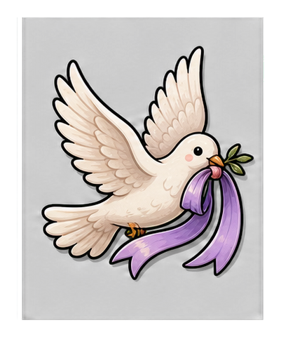 Preview for Dove Ribbon Peace Sticker