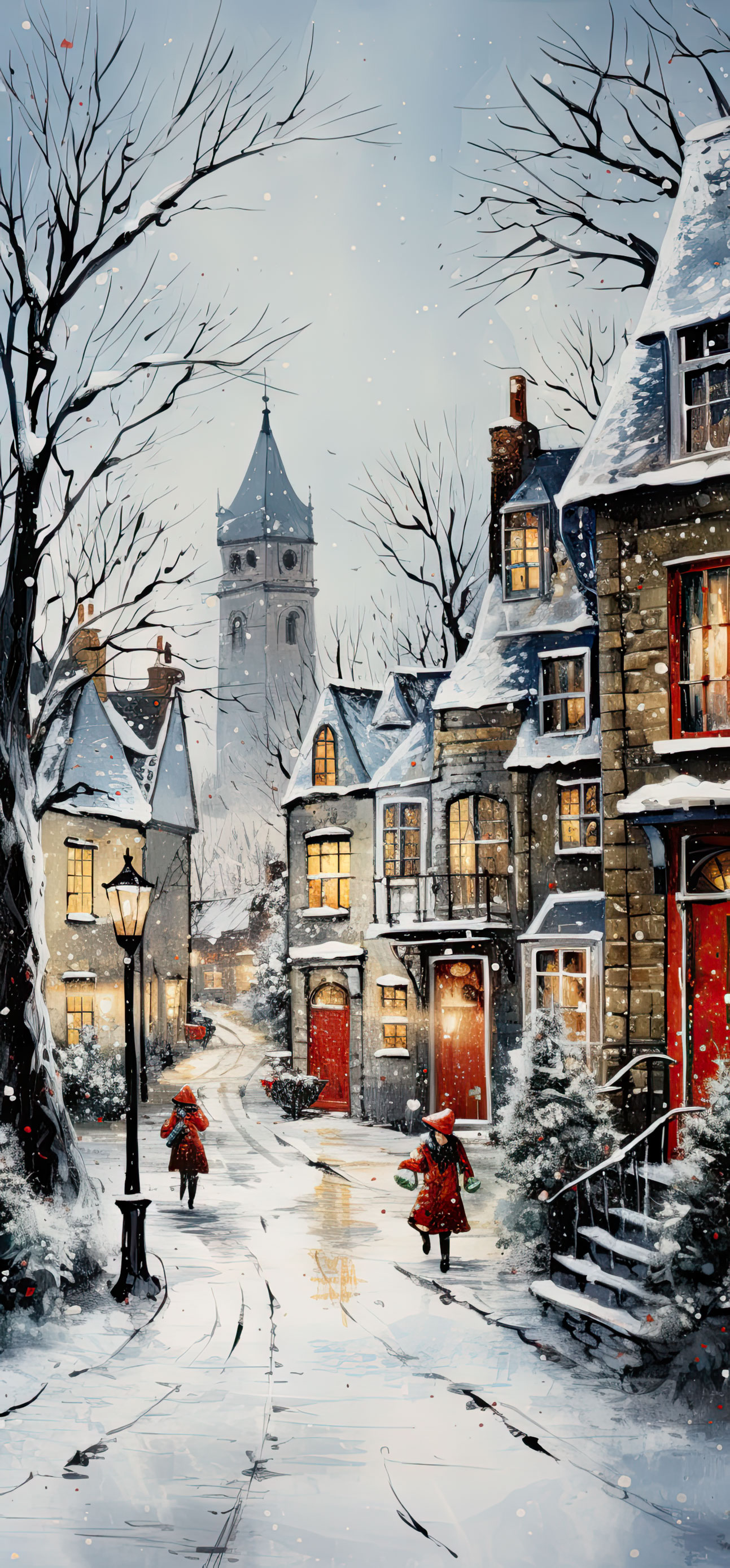 Preview for Winter-street-scene-christmas-phone-background-f8ad2