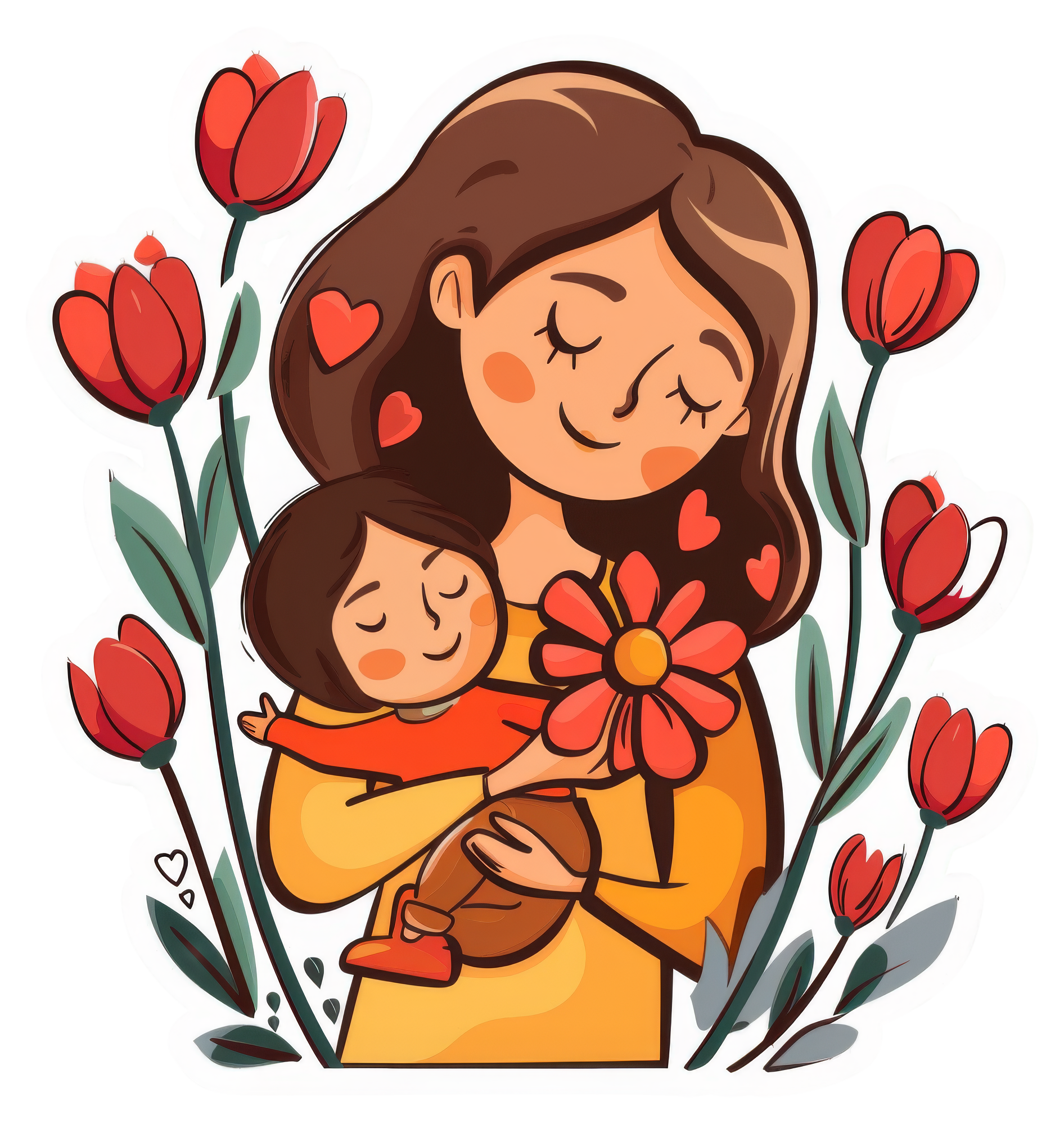 Preview for Mother-child-illustration-mothers-day-sticker-7ba88