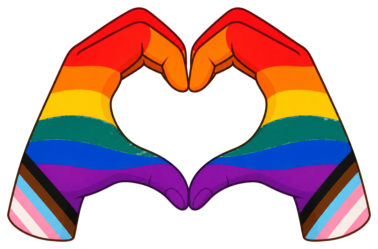 Preview for Pride Hand Heart Sticker