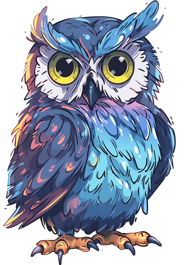 Preview for Colorful-owl-illustration-owls-sticker-2413d