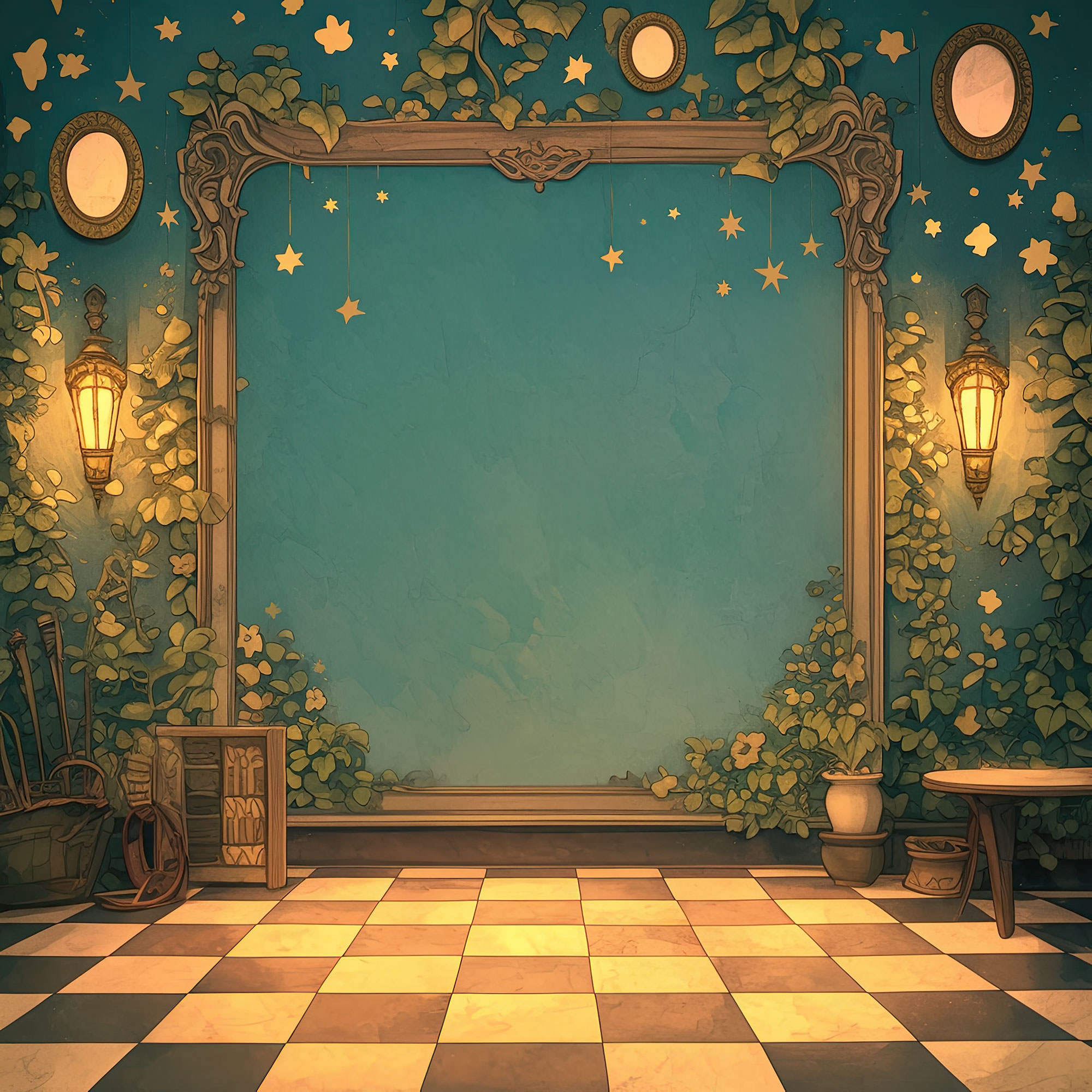 Preview for Vintage-room-interior-design-interior-backdrop-background-91e9c