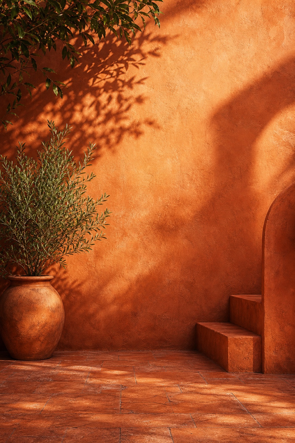 Preview for Warm Terracotta Courtyard Background