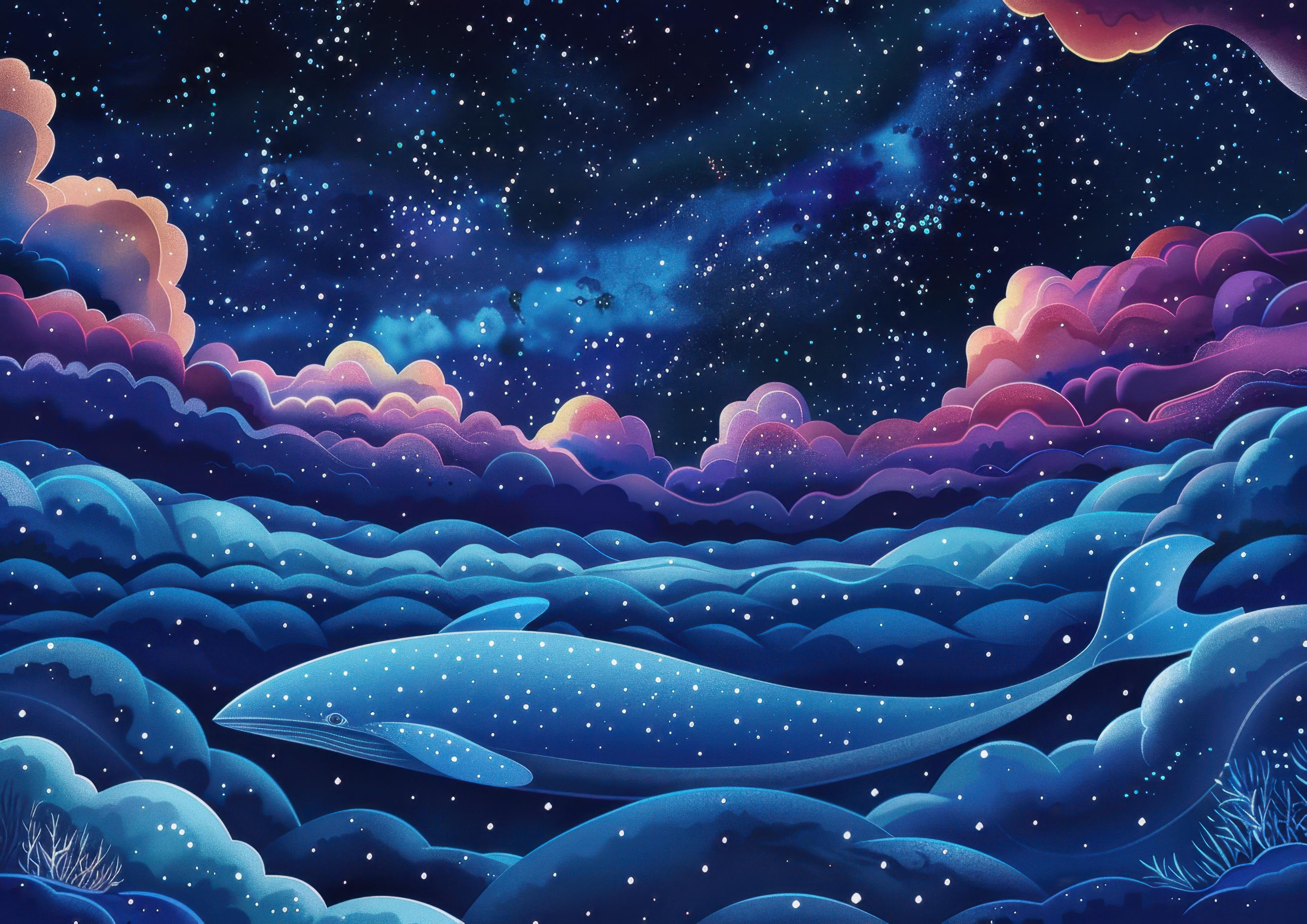 Preview for Whale-under-starry-night-sky-astrophotography-photo-background-30226