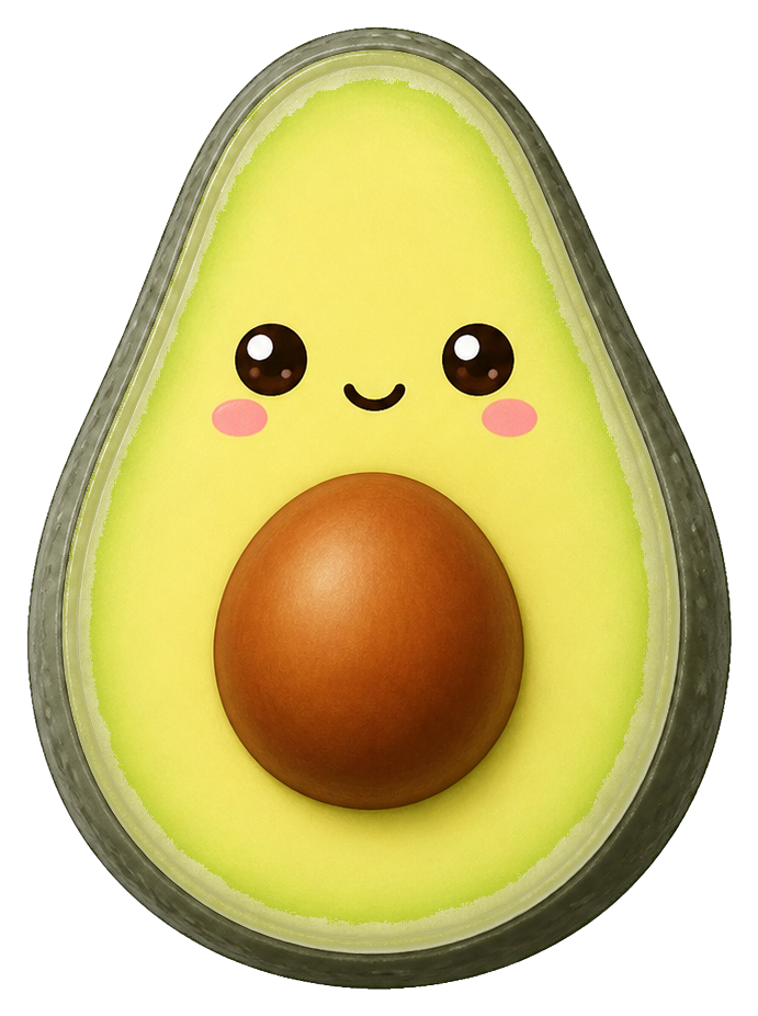Preview for Kawaii Avocado Sticker