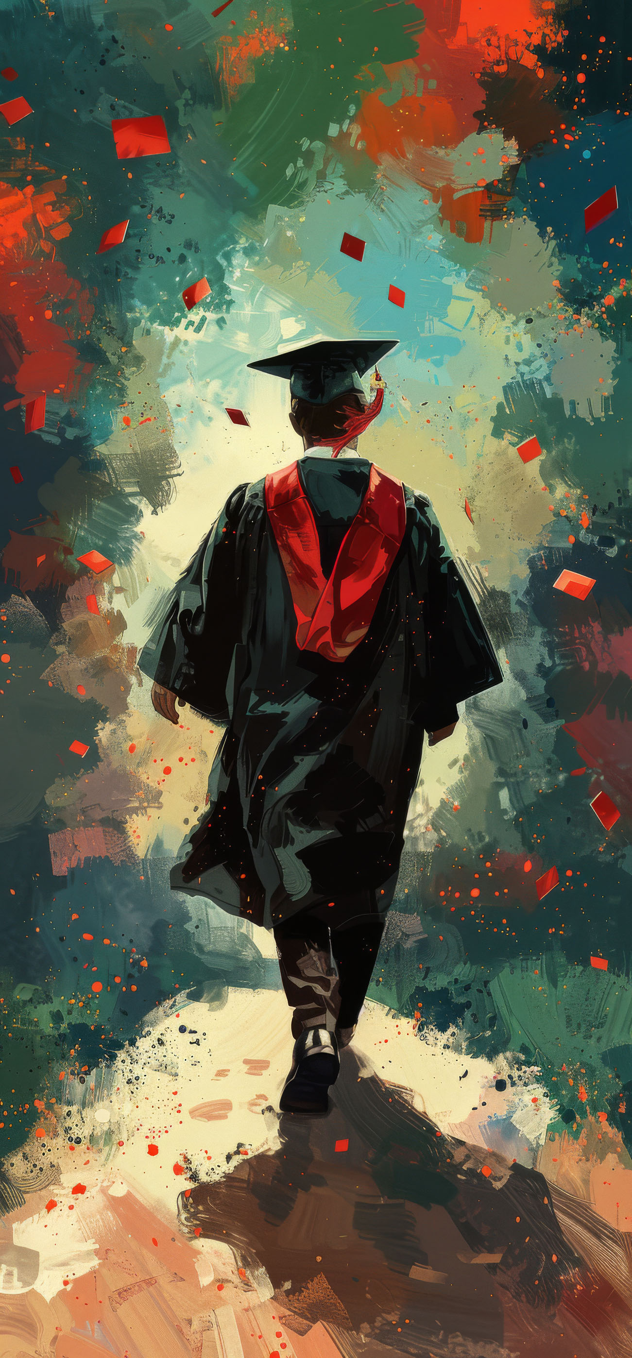 Preview for Graduate-walking-away-graduation-phone-background-686e4
