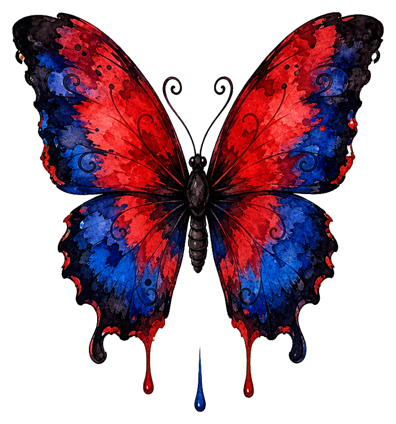Preview for Painterly Drip Butterfly Sticker