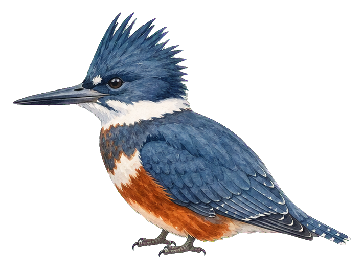 Preview for Watercolor Kingfisher Sticker