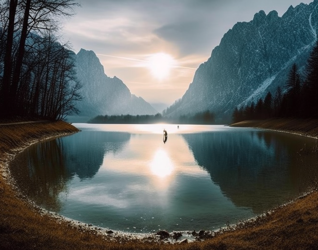 Preview for Serene-mountain-lake-landscape-ai-images-background-fb3a6