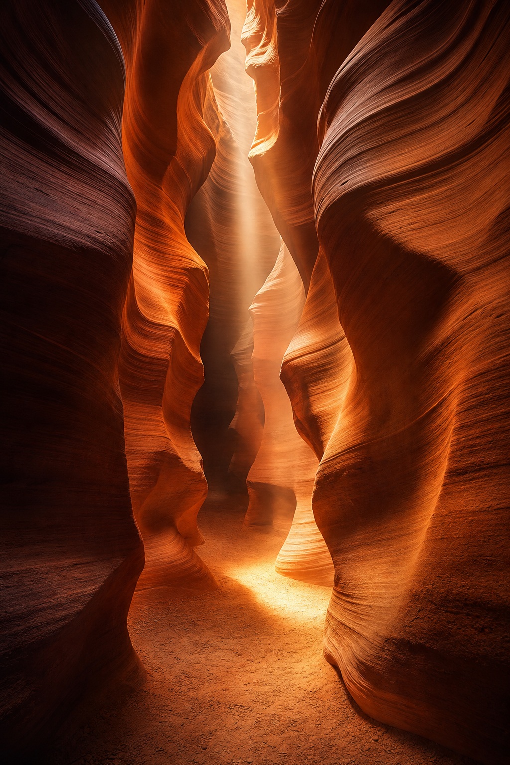 Preview for Canyon Light Shafts Stock Background