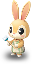 Preview for Cartoon-cleaning-bunny-character-sticker-ad081