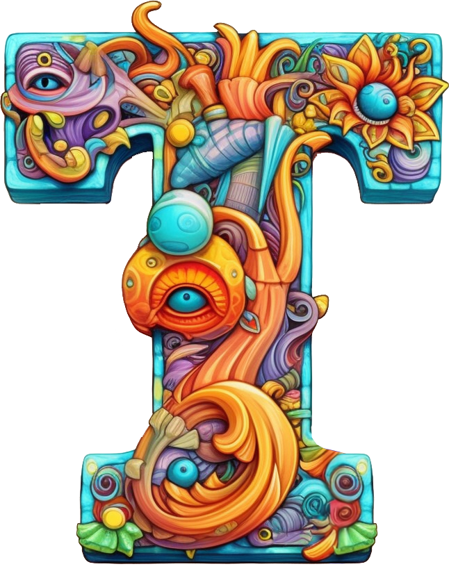 Preview for Ornate-letter-t-design-silly-letters-sticker-123a6