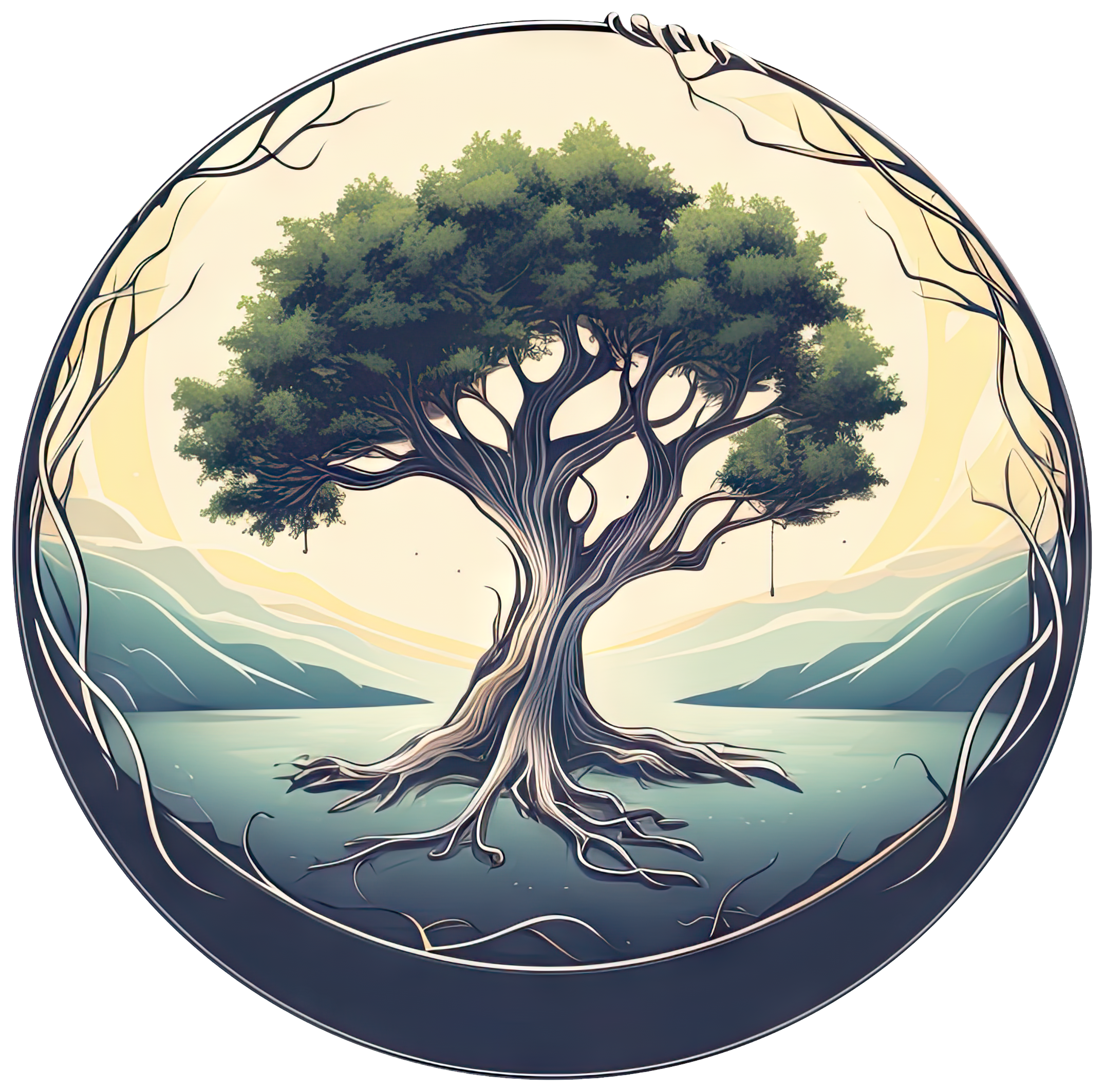 Preview for Serene-tree-landscape-illustration-logo-tree-sticker-a0fe8
