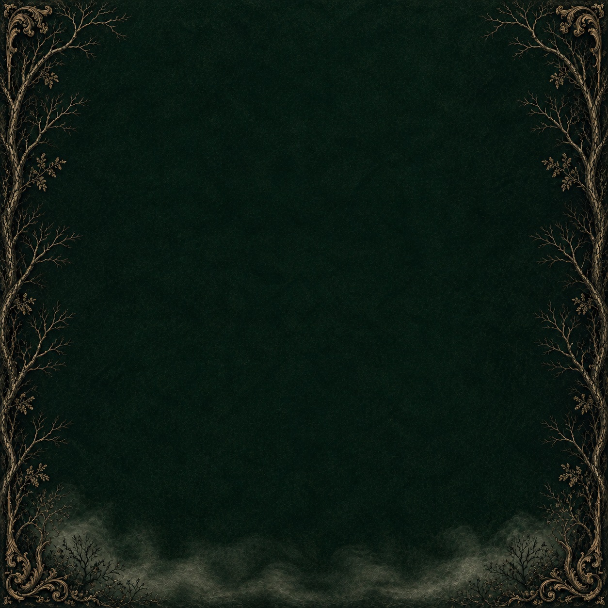 Preview for Square Dark Green Engraved Woodland Frame