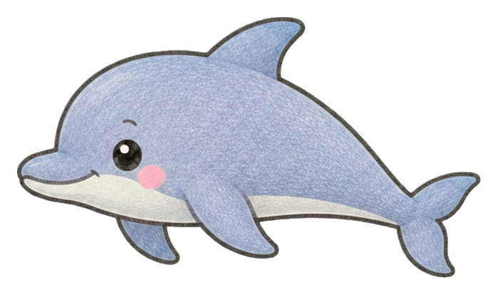 Preview for Bottlenose Dolphin Kawaii Sticker