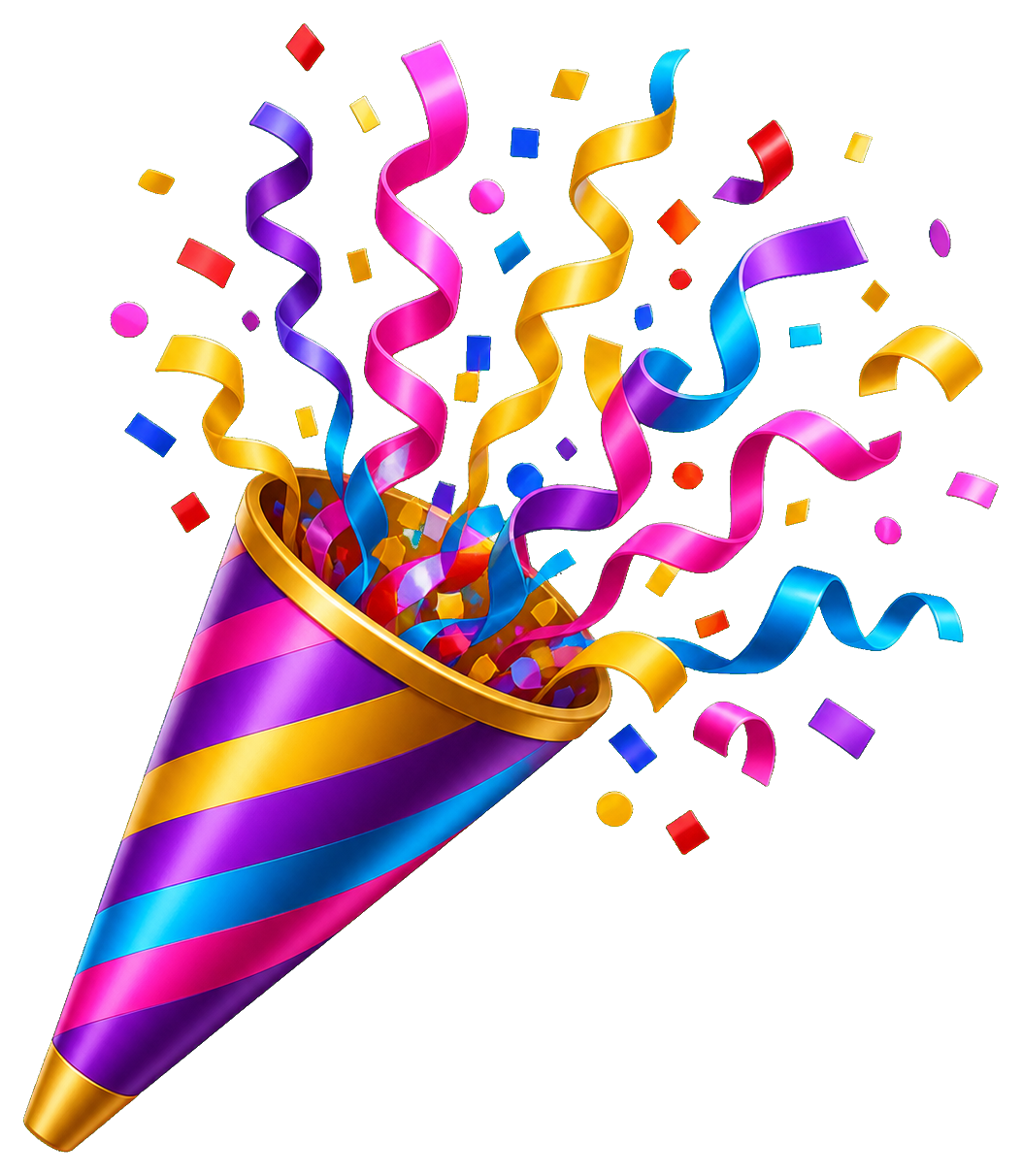 Preview for Confetti Party Popper Sticker