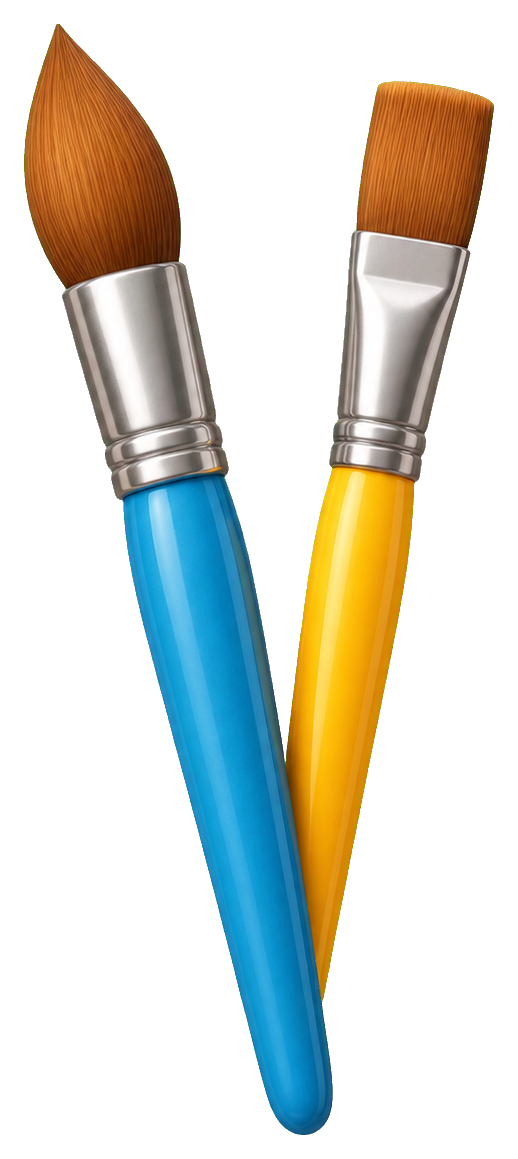 Preview for Paintbrush Pair Sticker