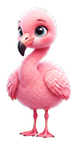 Preview for Blush Curl Flamingo Chick Sticker