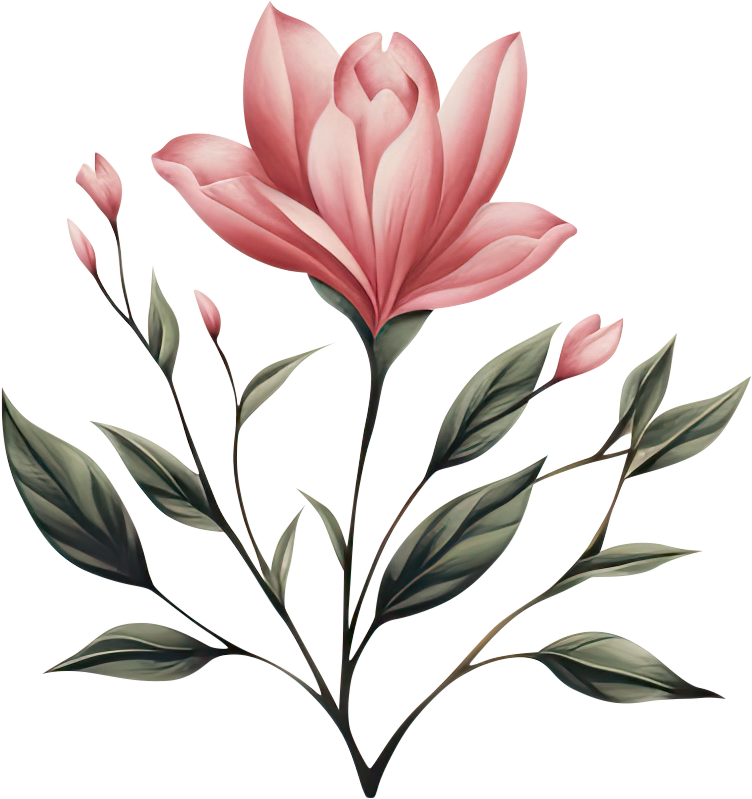 Preview for Pink-flower-illustration-logo-flower-sticker-708d2