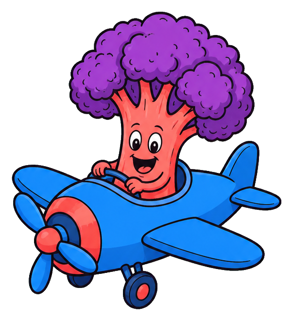 Preview for Broccoli Airplane Sticker