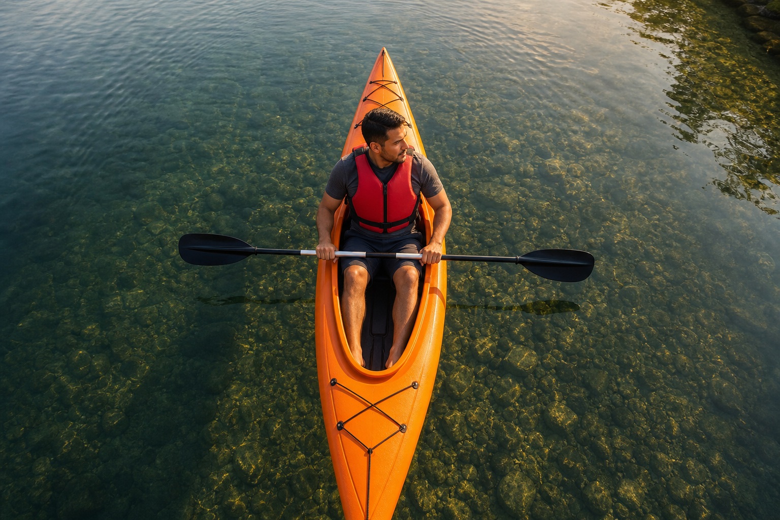 Preview for Top View Kayaking Background Stock Image