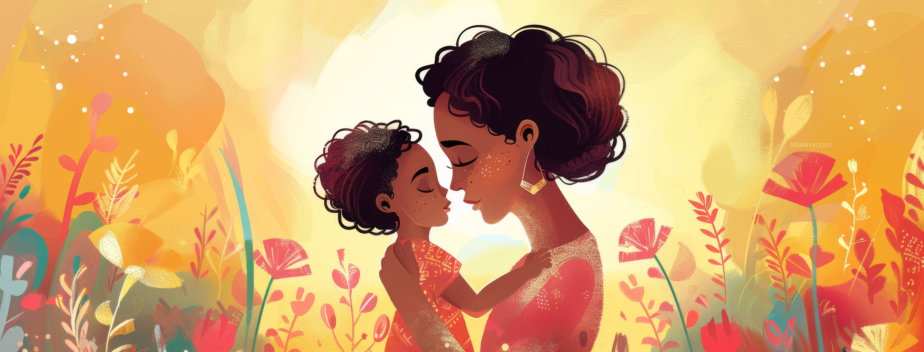 Preview for Mother-child-floral-illustration-mothers-day-background-1f87f