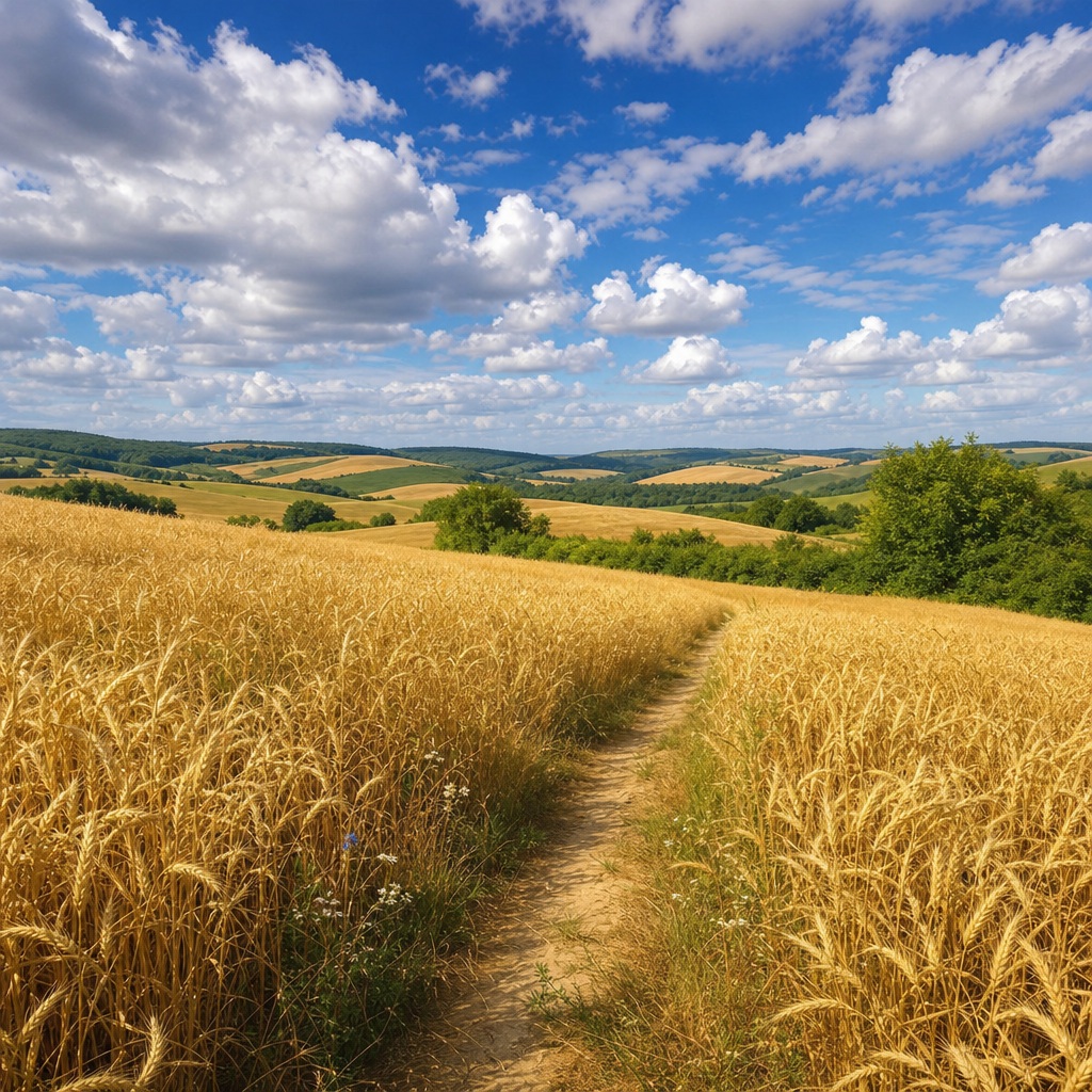 Preview for Wheat Field Country Path Background
