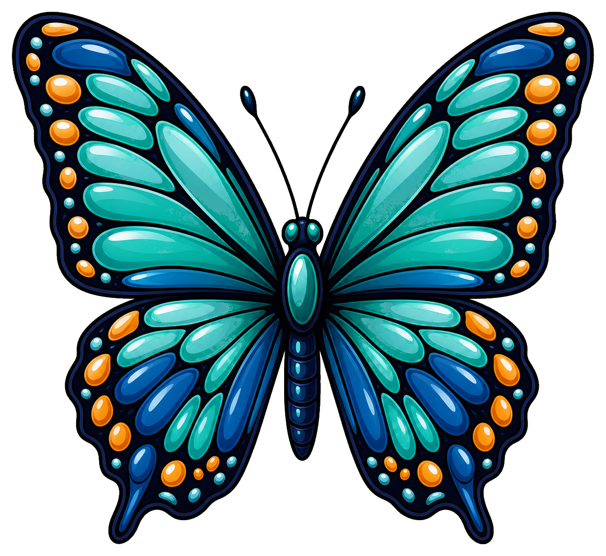 Preview for Greenless Jade Teal Butterfly Sticker