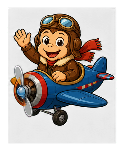Preview for Pilot Monkey Sticker
