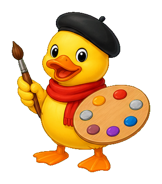 Preview for Duck Artist Sticker For Creative Designs
