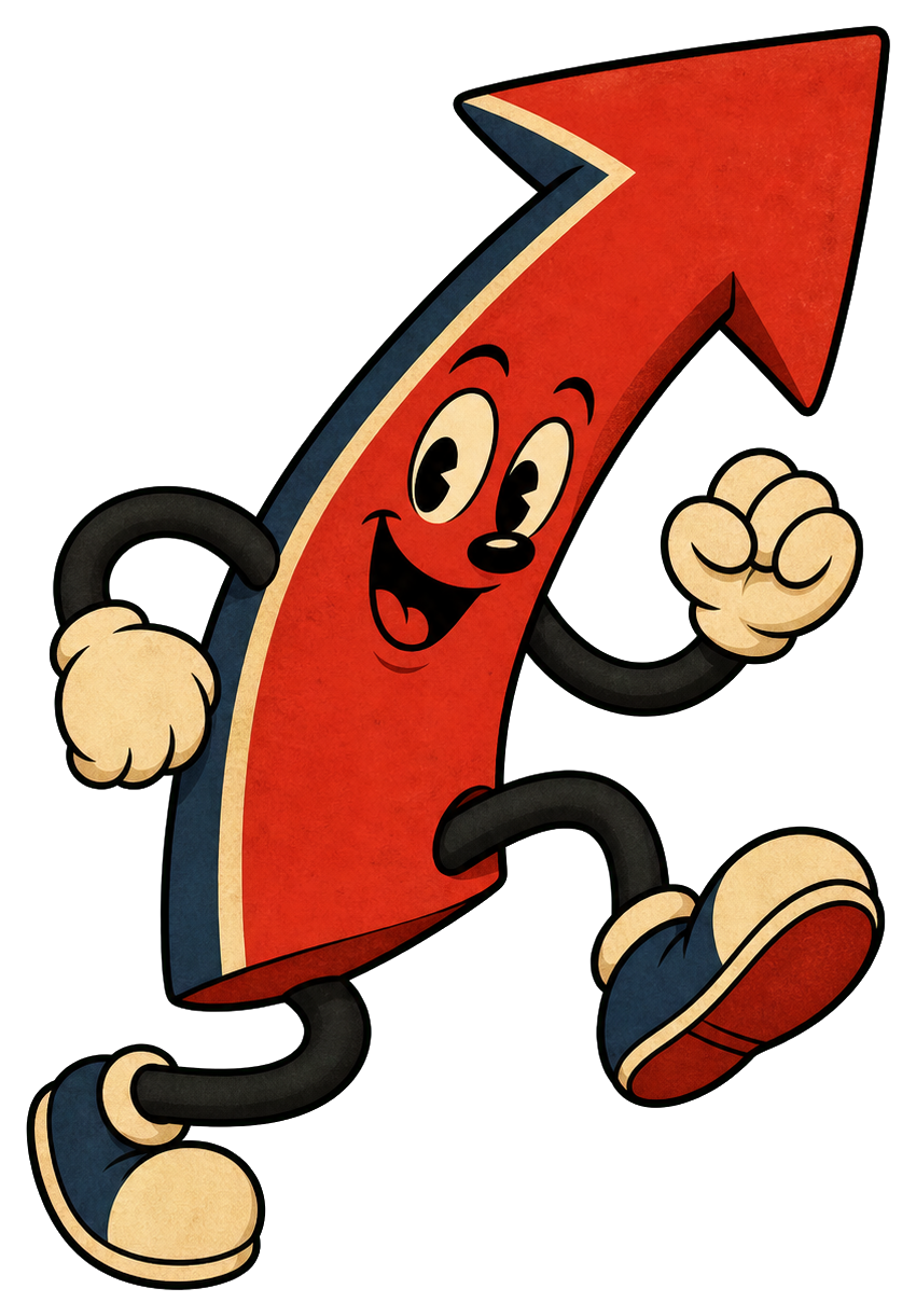 Preview for Retro Cartoon Arrow Sticker