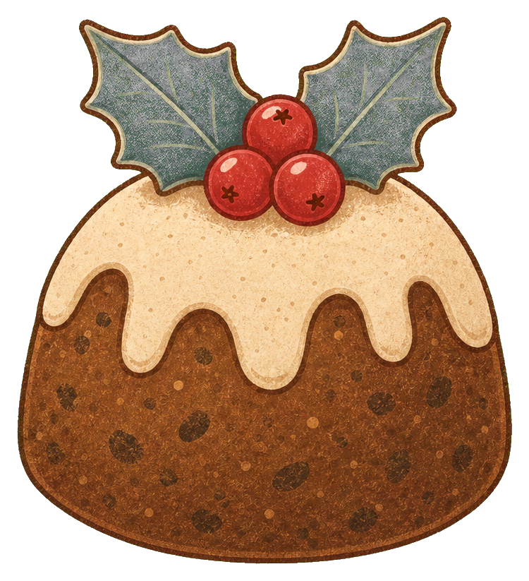 Preview for Pine Holly Christmas Pudding Sticker