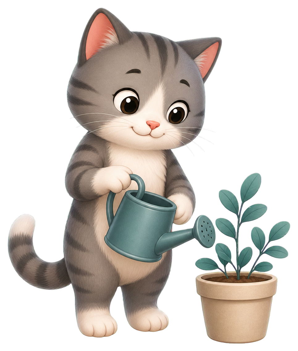Preview for Cat Gardener Sticker Graphic