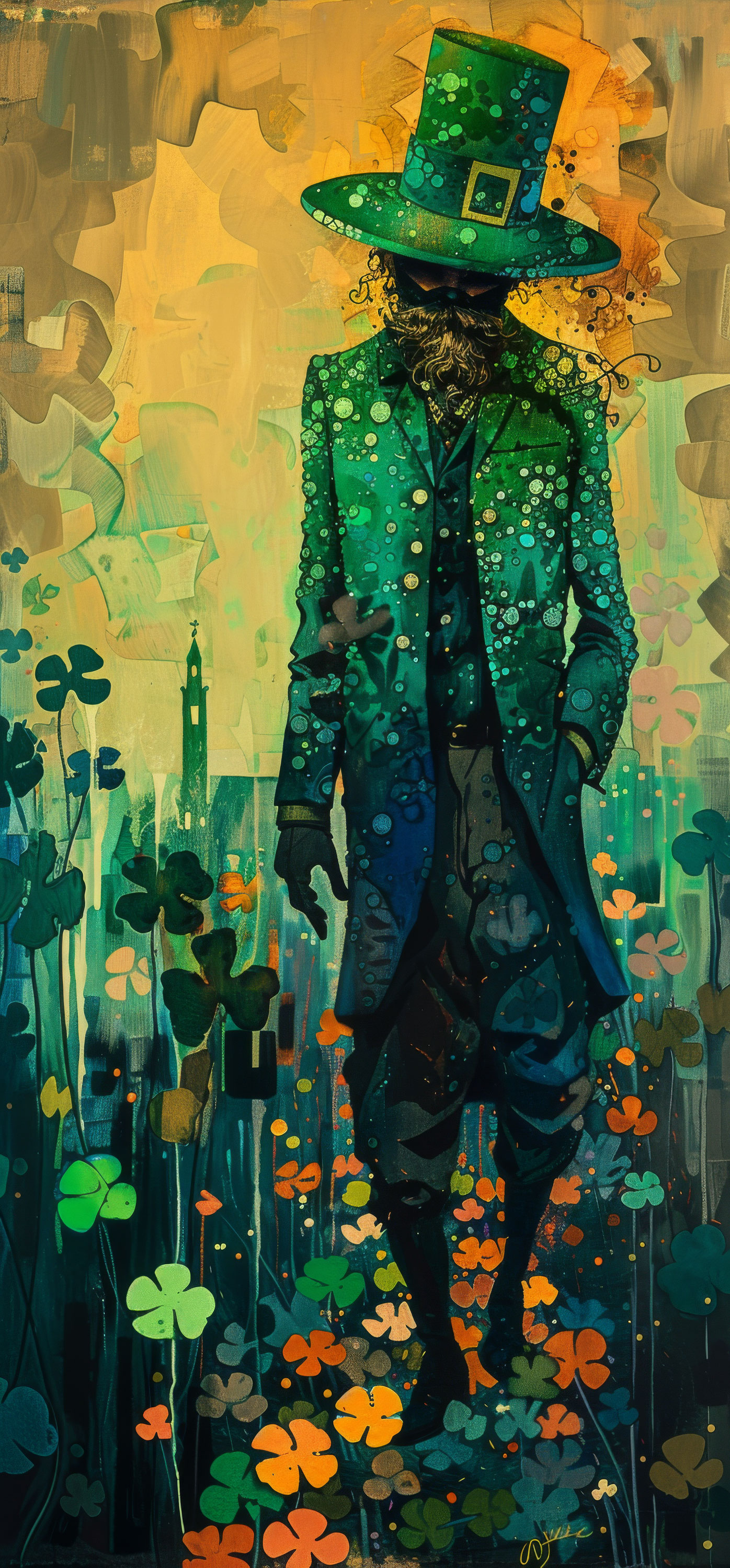 Preview for Leprechaun-shamrock-cityscape-st-patricks-background-75652