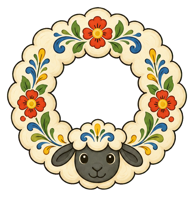 Preview for Folk Sheep Wool Wreath