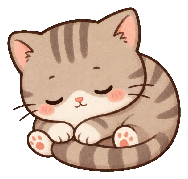 Preview for Sleepy Tabby Cat Sticker