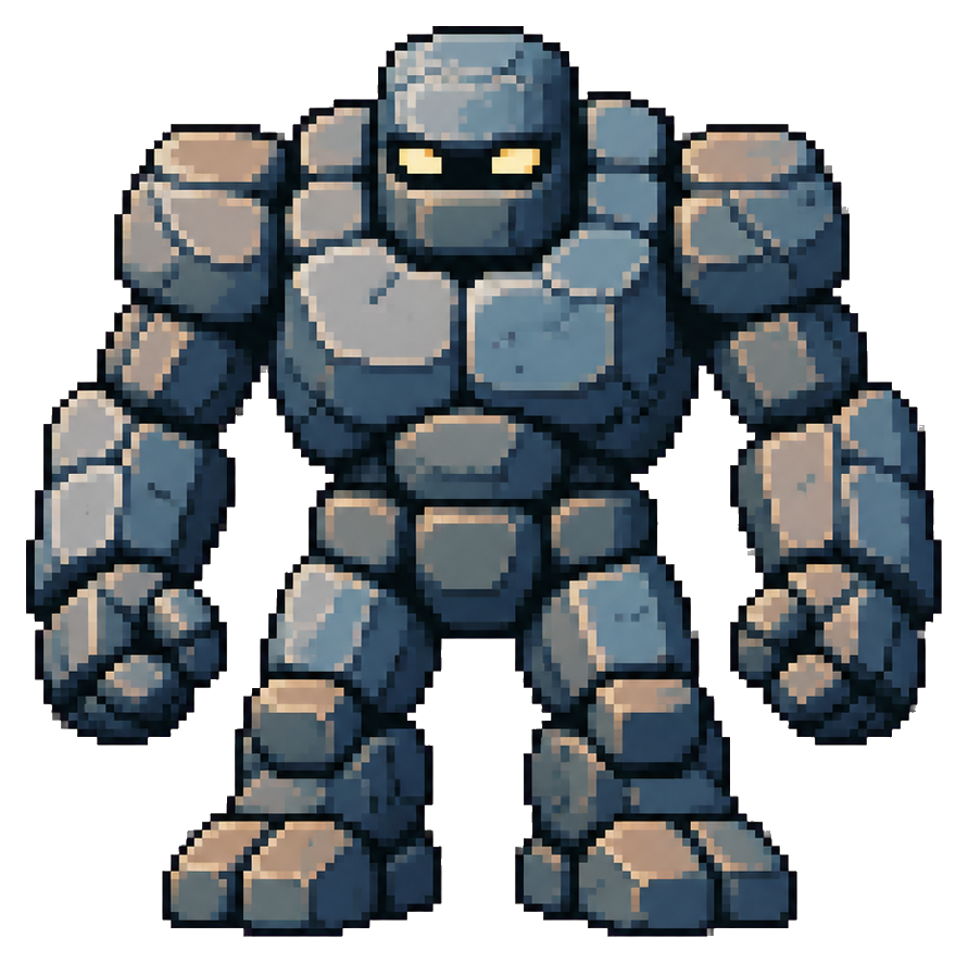 Preview for Slate Stone Golem Pixel Sticker