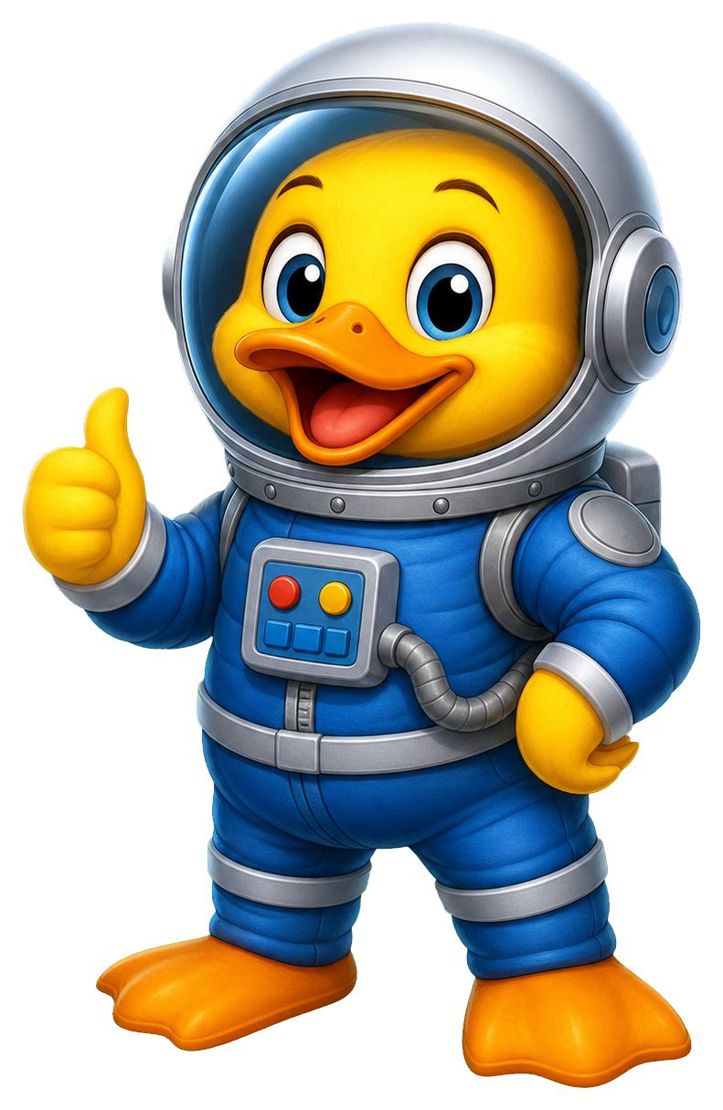Preview for Space Duck Sticker For Creative Designs