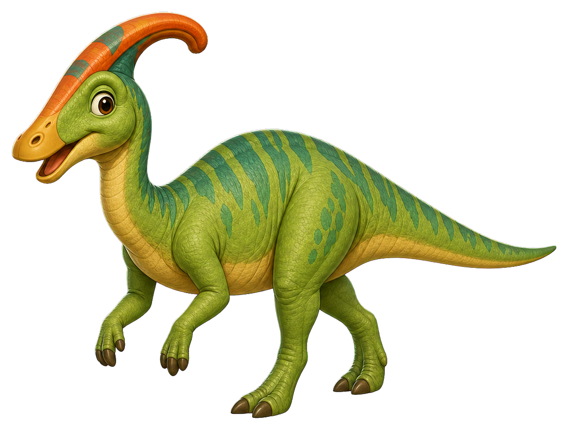 Preview for Parasaurolophus Dinosaur Sticker